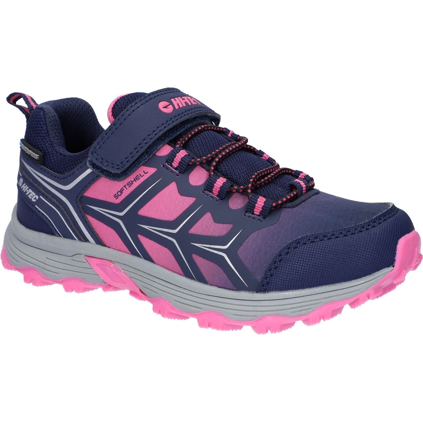 Hi-Tec Girl's Scooby Low WP Jr Hiking Boots in Naval Academy/Azalea Pink 1 to 13