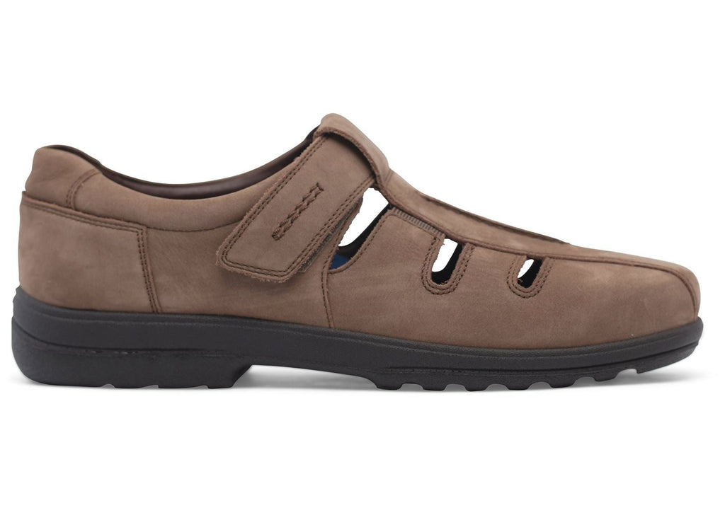 Padders Mens Dual Fit H/K Wide Leather Summer Shoes (Dawlish) in Tobacco