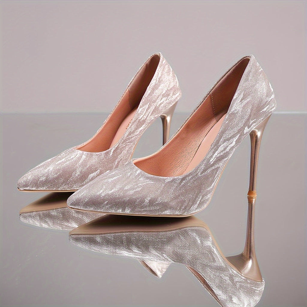 Elegant Women's Stiletto Heels - Sleek Pointed Toe, High Heel Dress Pumps