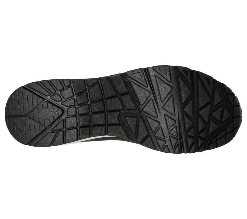 Skechers (232347) Men's Uno - Back Lit Lace-Up Fashion Sneaker in White/Blue 8 to 13