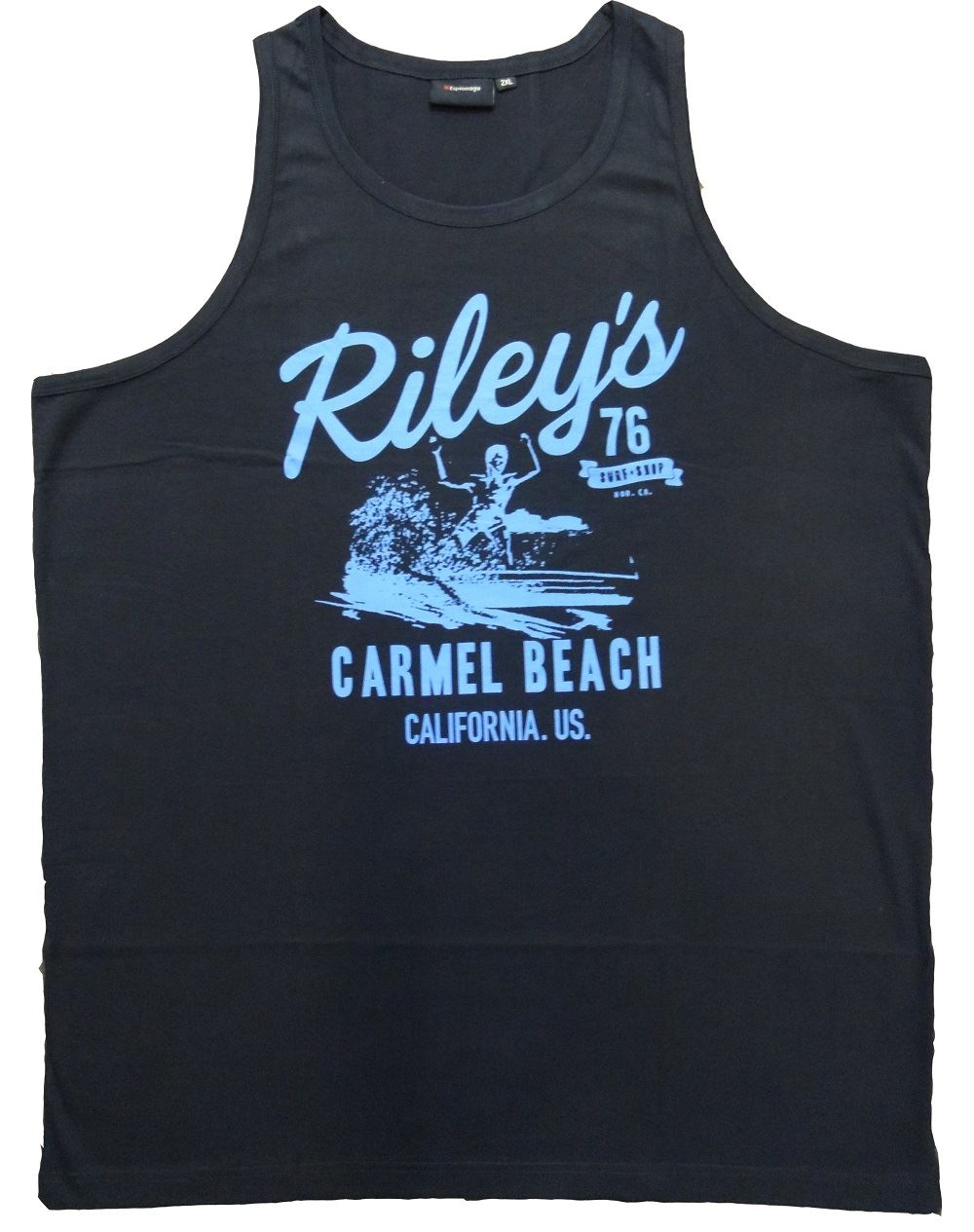 Espionage Combed Cotton Printed Muscle Vest (204) in Size 2XL to 8XL, 2 Options