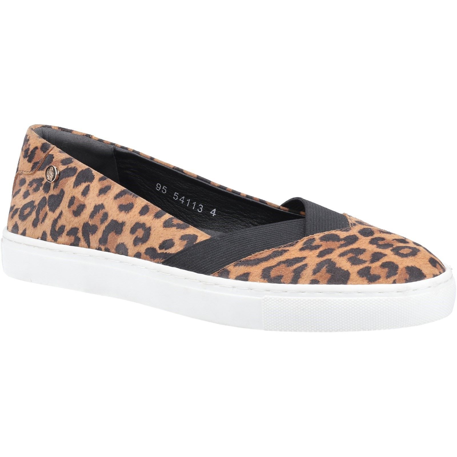 Hush Puppies Tiffany Slip Ons Ladies Shoes in Leopard