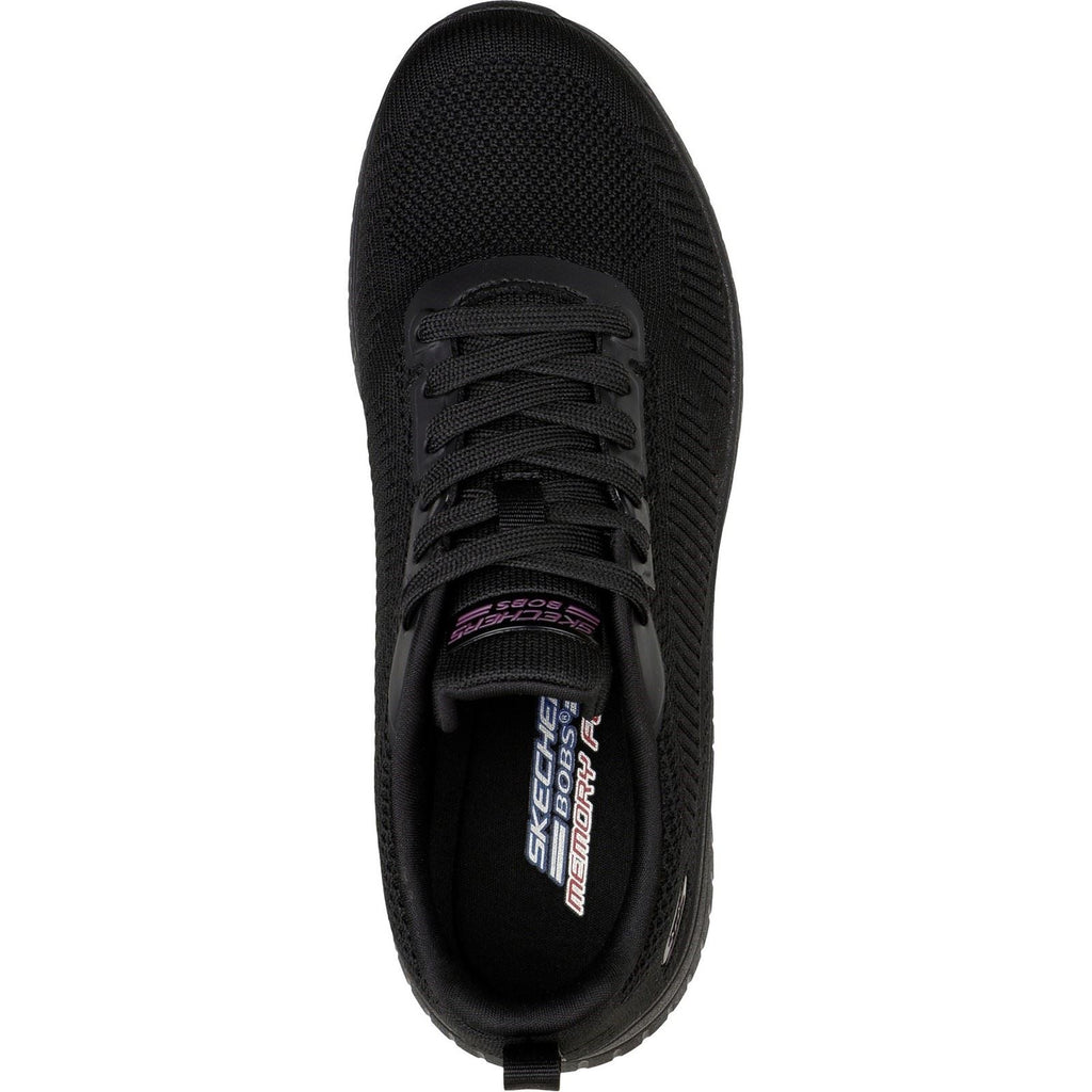 Skechers (GAR117209W) Women's Bob Squad Chaos Face Off Wide Trainer in Black 4 to 8
