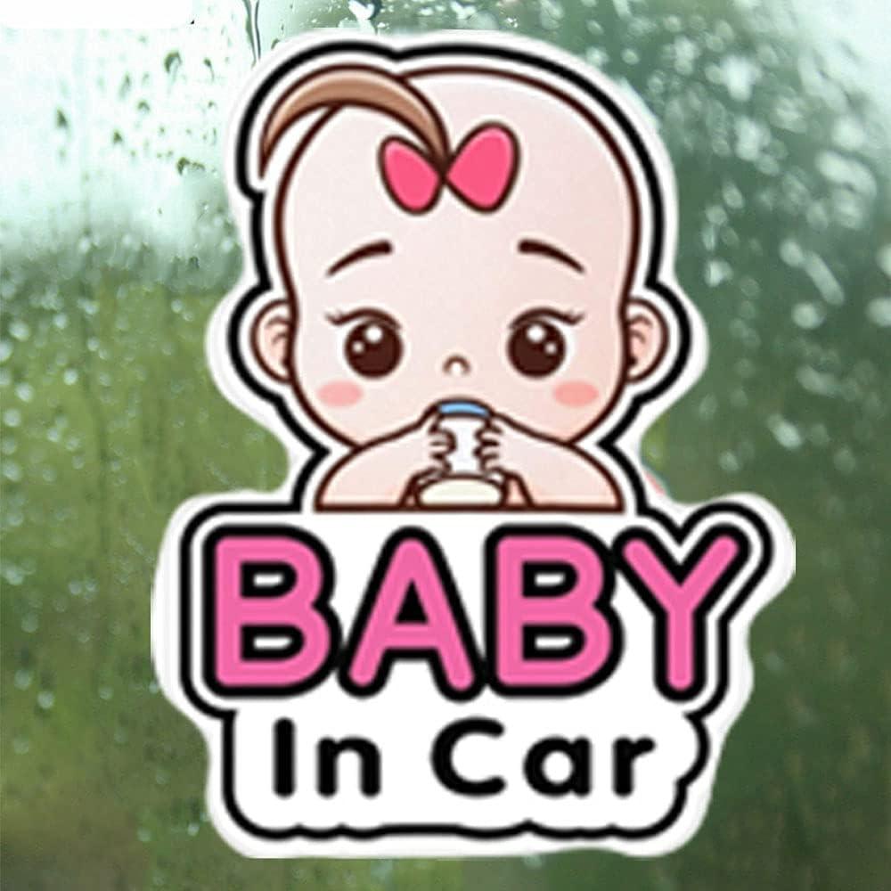 4 Packs Stickers Baby on Board /Baby in Car Window, Reflective Waterproof
