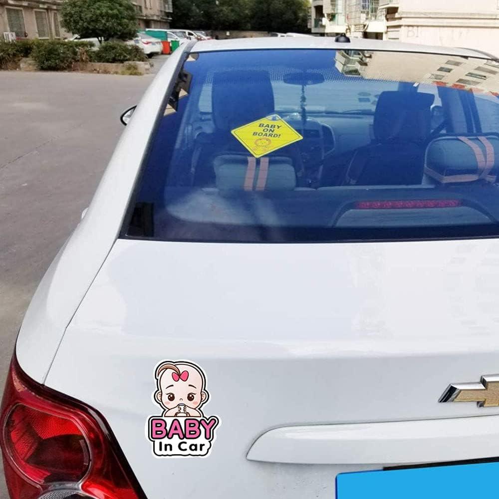 4 Packs Stickers Baby on Board /Baby in Car Window, Reflective Waterproof