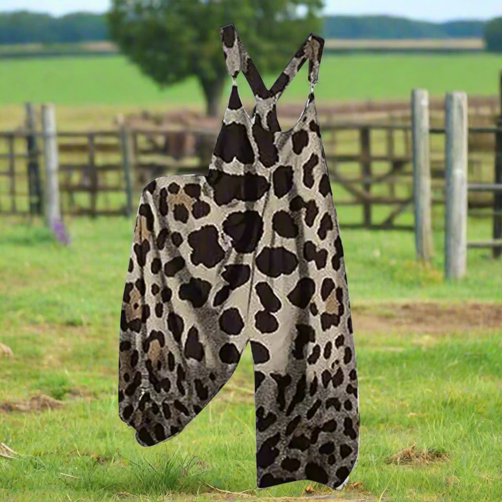 2.Women’s Skull Print Sleeveless Jumpsuit – Casual Summer Loose-Fit Streetwear