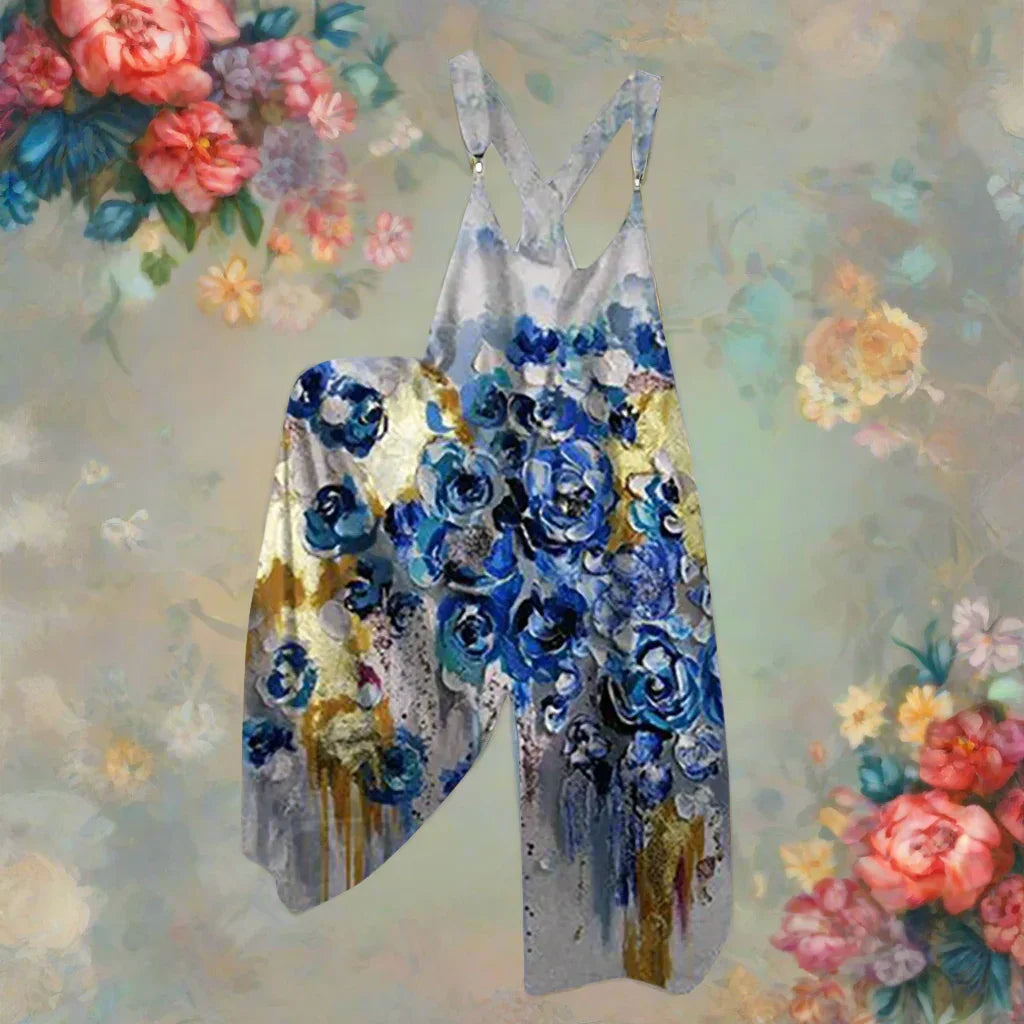 1.Women’s Skull Print Sleeveless Jumpsuit – Casual Summer Loose-Fit Streetwear