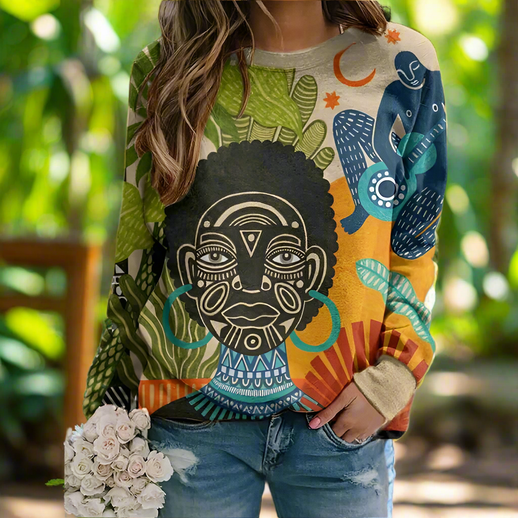 African Print 3D Sweaters for Women – Ethnic Streetwear Pullover