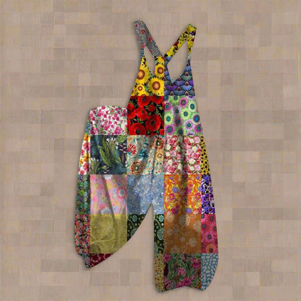 2.Women’s Skull Print Sleeveless Jumpsuit – Casual Summer Loose-Fit Streetwear