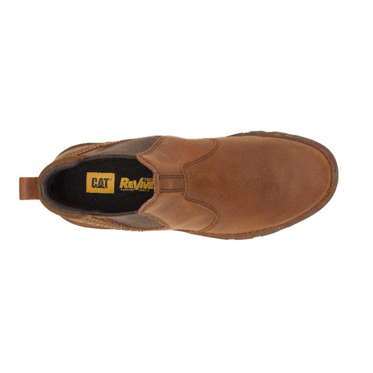 Cat Mens Excursion Chelsea Boot Full Grain Leather Boots