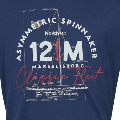 North 56*4 Mens Big Size Printed Tee Shirt (11126B) 2XL-10XL, 2 Colours