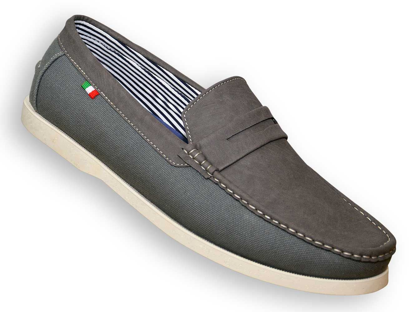 D555 Men's Slip On Shoe ADONIS in Size UK10 to UK15, Black, Grey