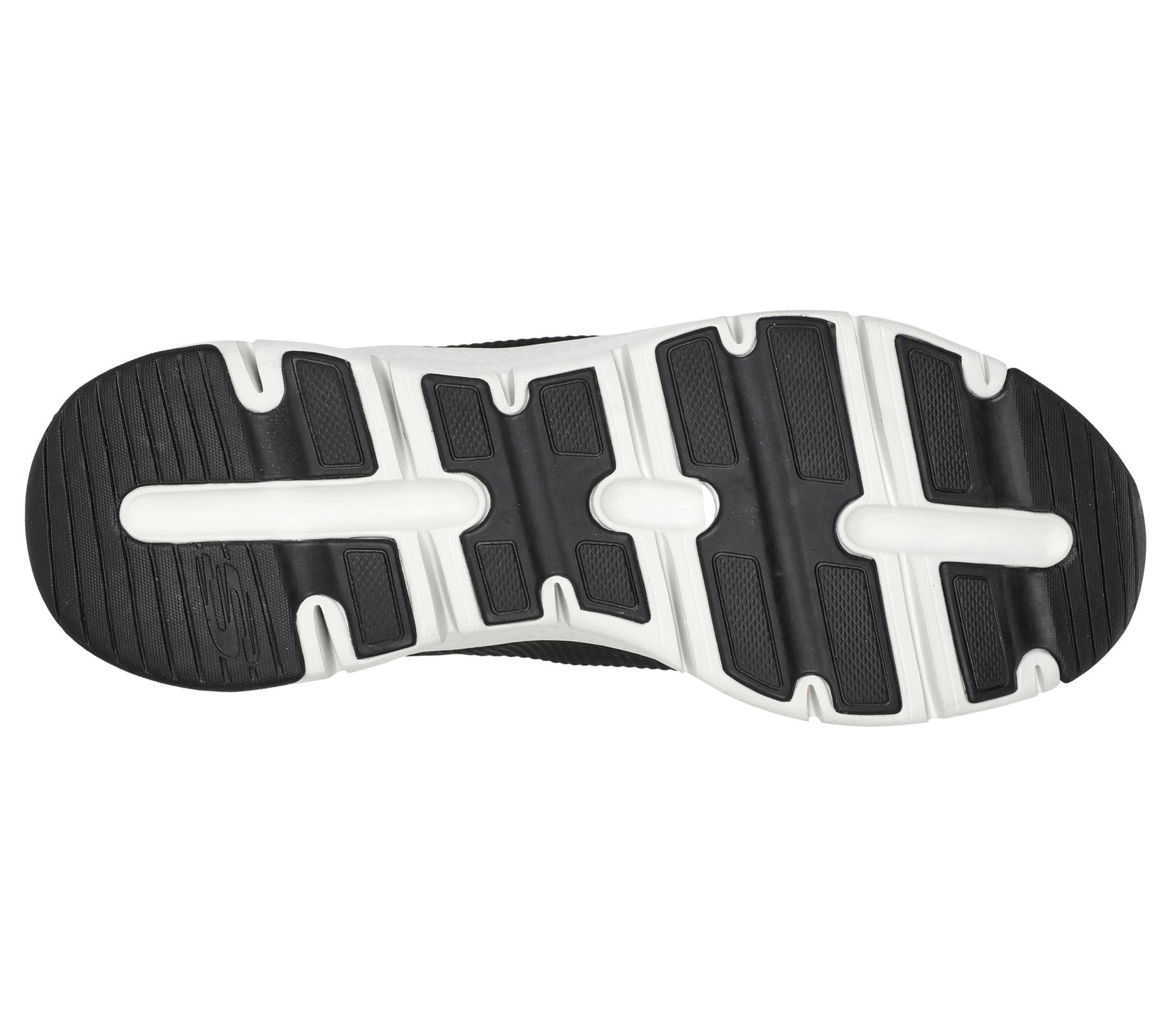 Skechers Arch Fit Titan Walking Sports Shoes in Black/White Upto Size UK6 to UK14