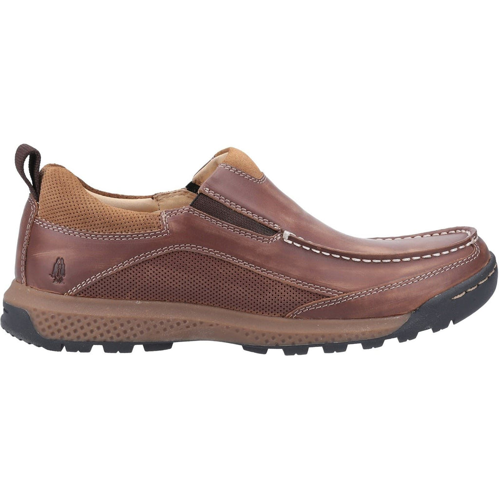 Hush Puppies Duncan Slip Ons Mens Shoes in Brown