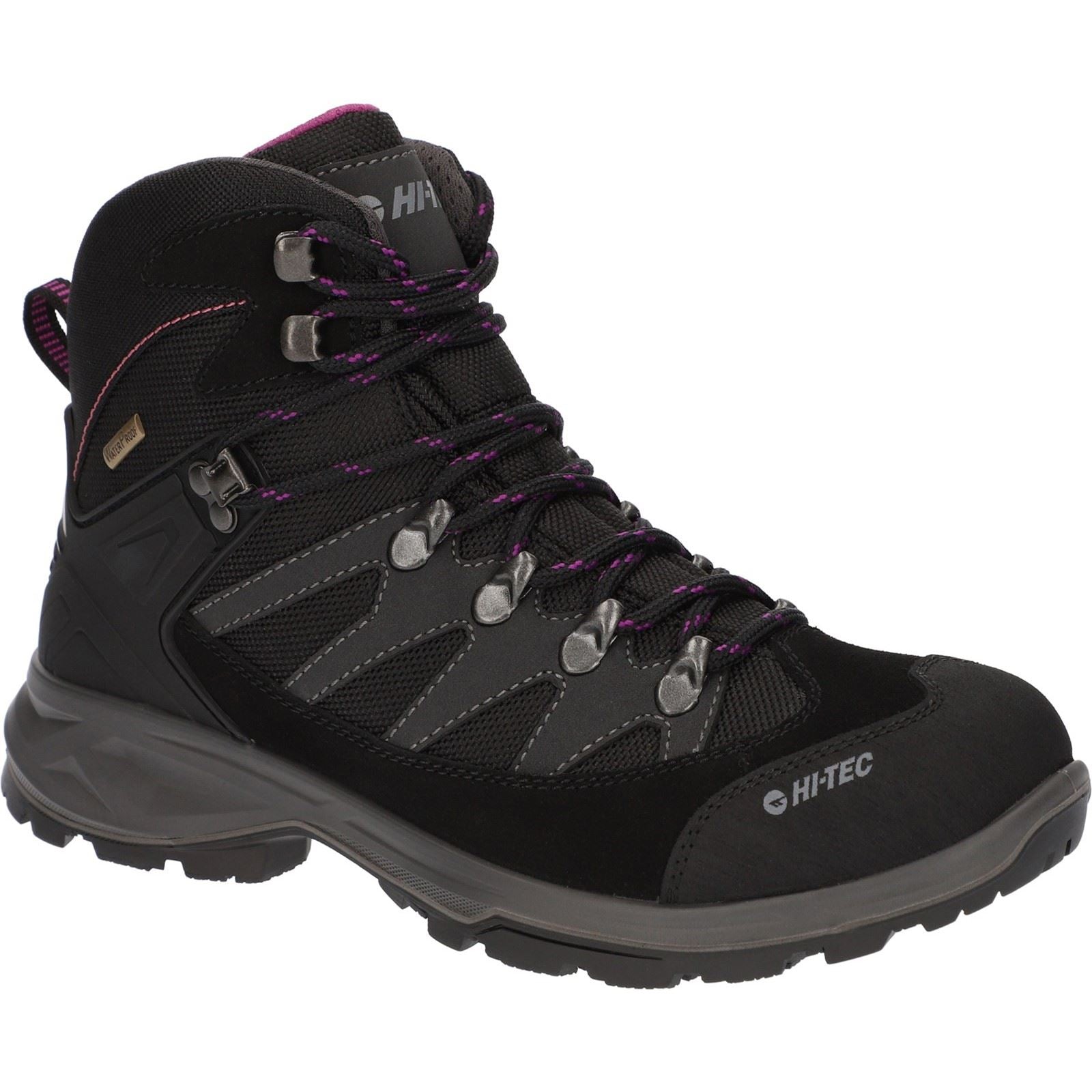 Hi-Tec Women's Clamber Boots in Charcoal/Viola 4 to 8