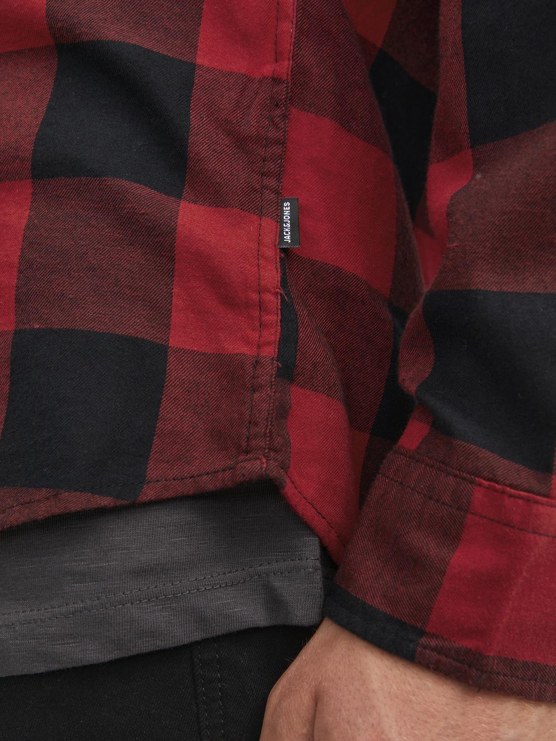 Jack & Jones Twill Checked Shirt With Long Sleeves For Men (JJEGINGHAM) in 5 Colours, L-XL