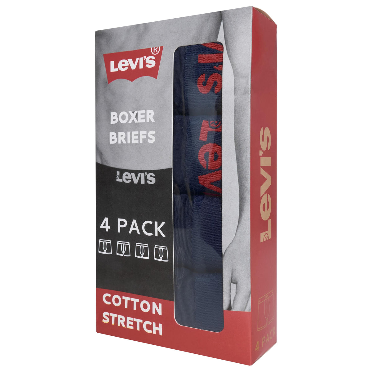 Levi's Men's Boxer Briefs | Cotton Stretch Multipack | 4, 8 or 12 Pack