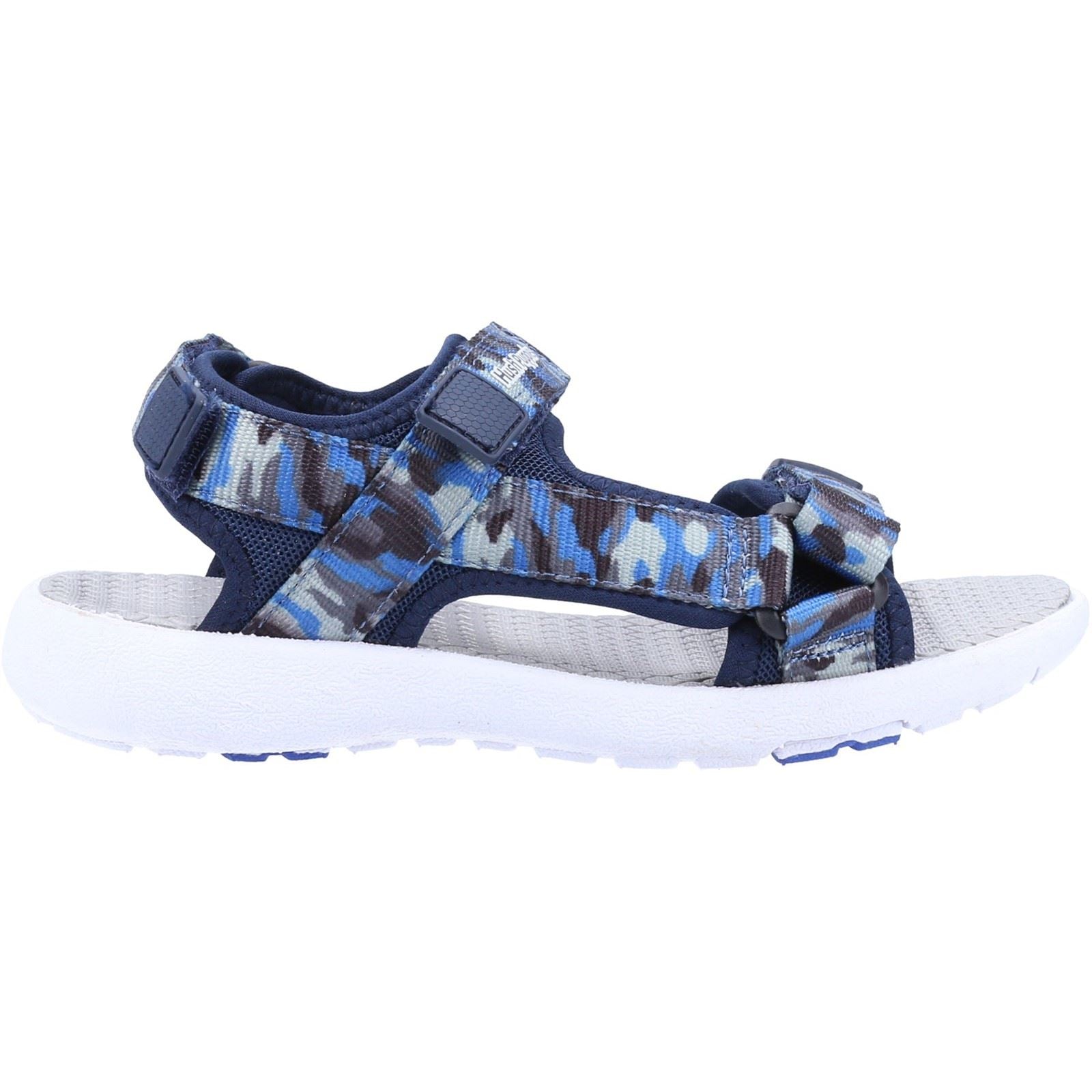 Hush Puppies Miles Quarter Strap Sandal Boys Shoes in Navy
