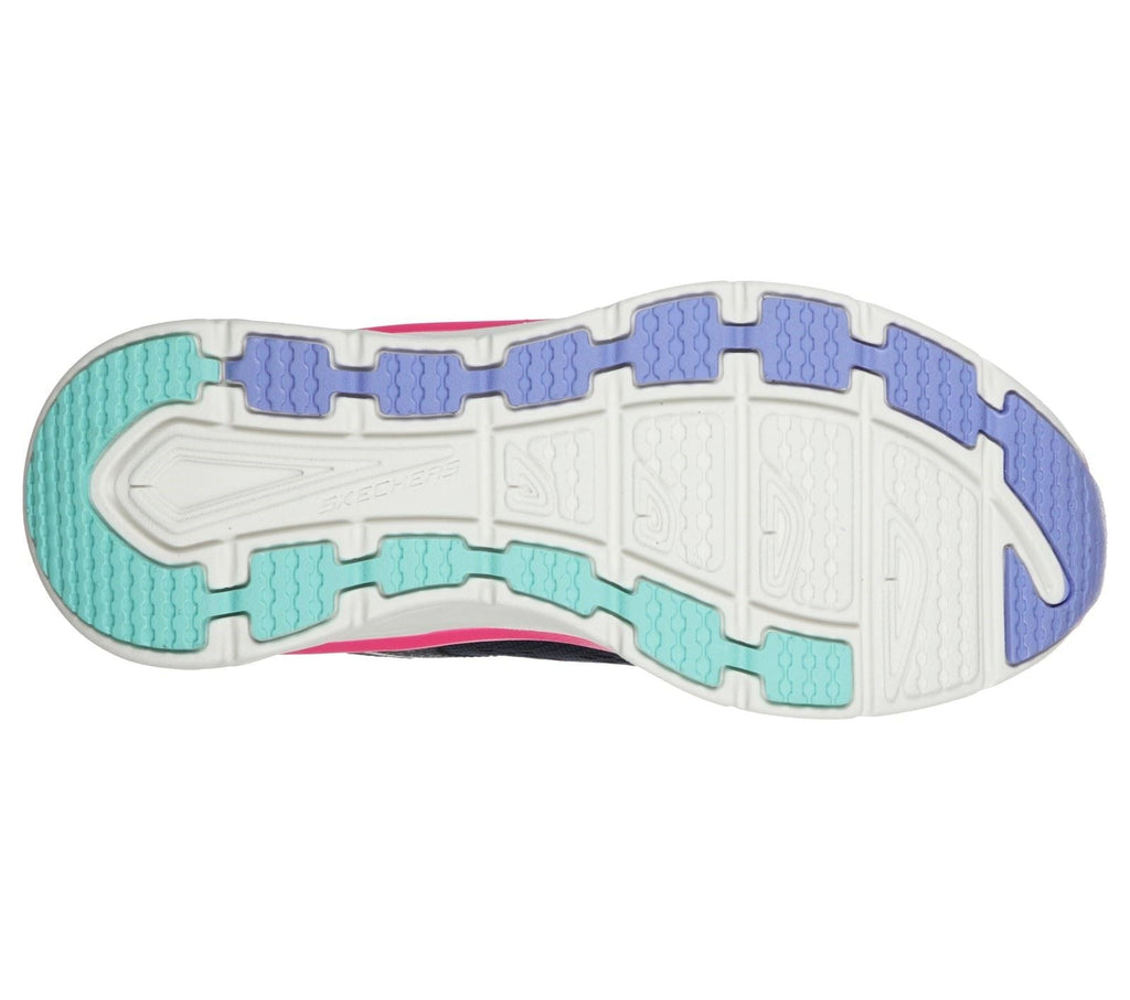 Skechers Relaxed Fit D'Lux Walker Infinite Motion Lace Up Sports Ladies Sports in Navy/Multi