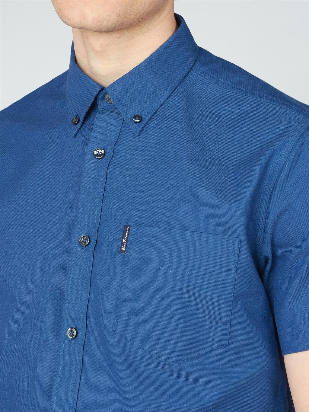 Ben Sherman Mens Big Size Short Sleeve Organic Cotton Oxford Shirt (65095) 2XL-5XL, 4 Colours