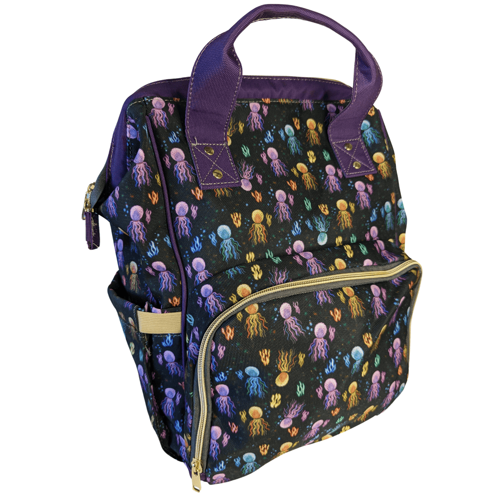 Black Baby Changing Bag - Squidding Around