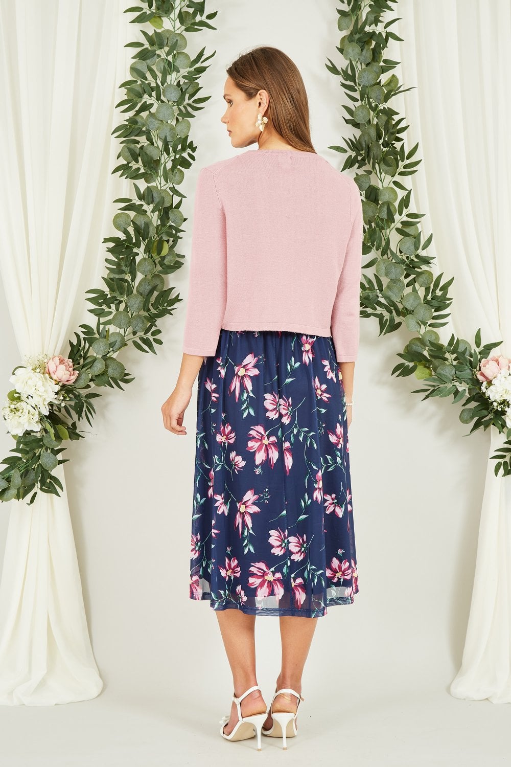 Yumi Blush Knitted Curve Bolero - QHA UK