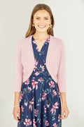 Yumi Blush Knitted Curve Bolero - QHA UK