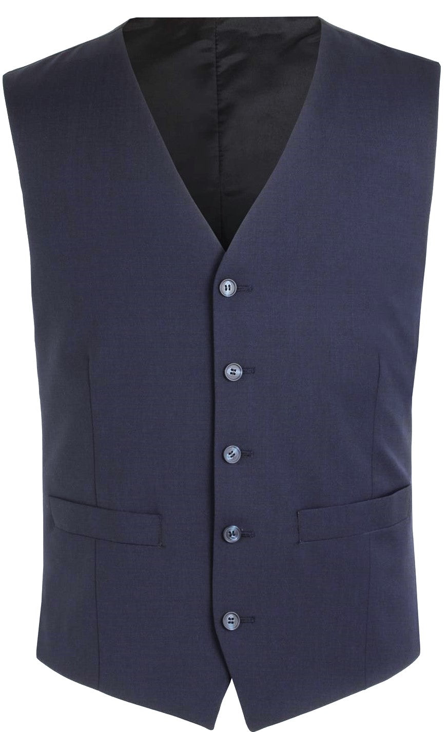 SCOTT Mens Formal Wool Blend Waist Coat in Navy Size 34 - 60