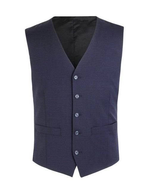 SCOTT Mens Formal Wool Blend Waist Coat in Navy Size 34 - 60