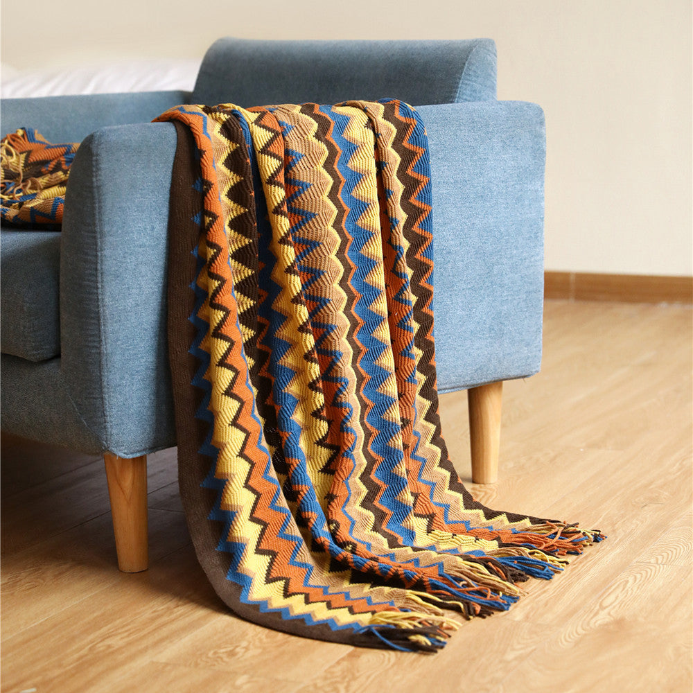 Bohemian Sofa Blanket, Cross Border Knitting Blanket, Office Nap Blanket