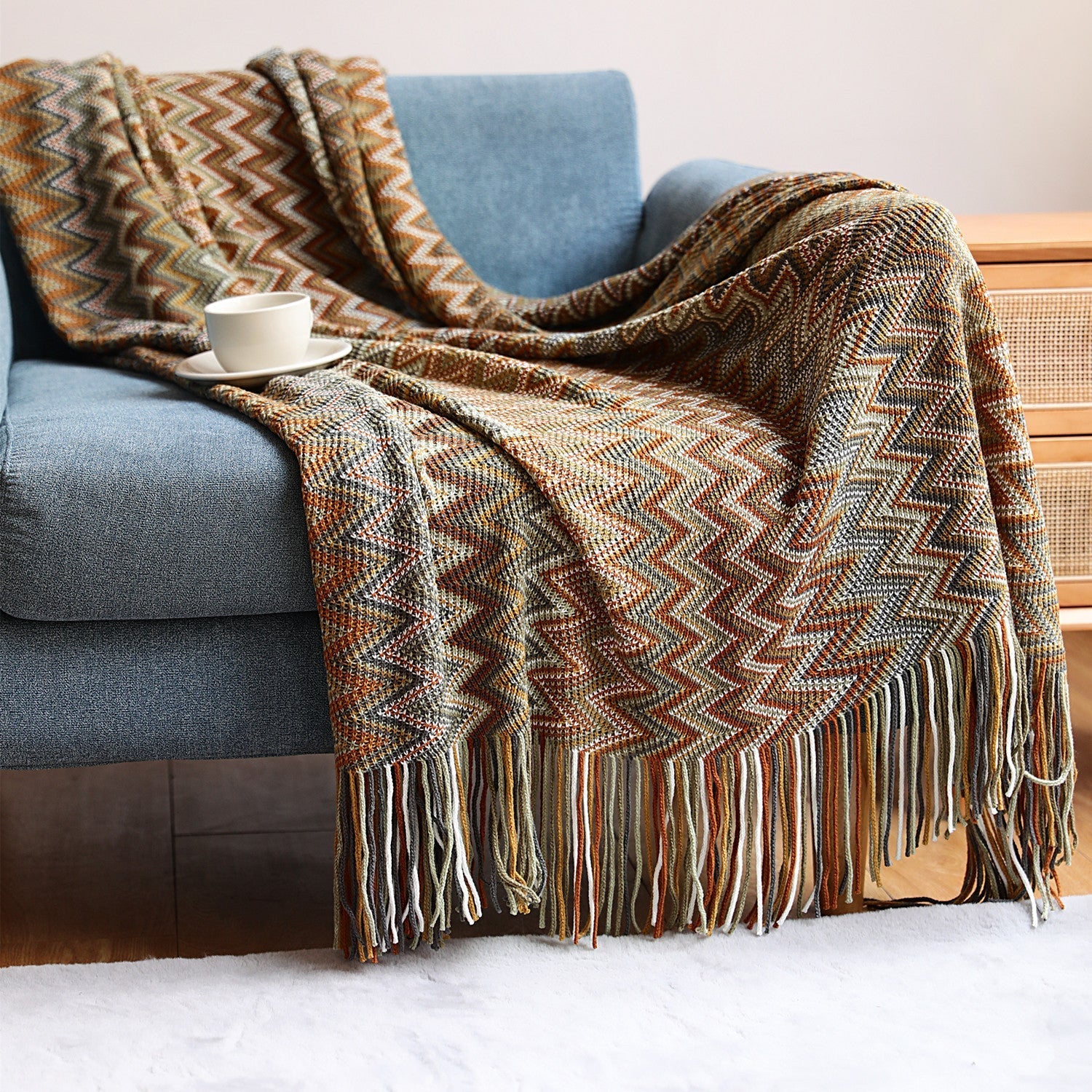 Bohemian Sofa Blanket, Cross Border Knitting Blanket, Office Nap Blanket
