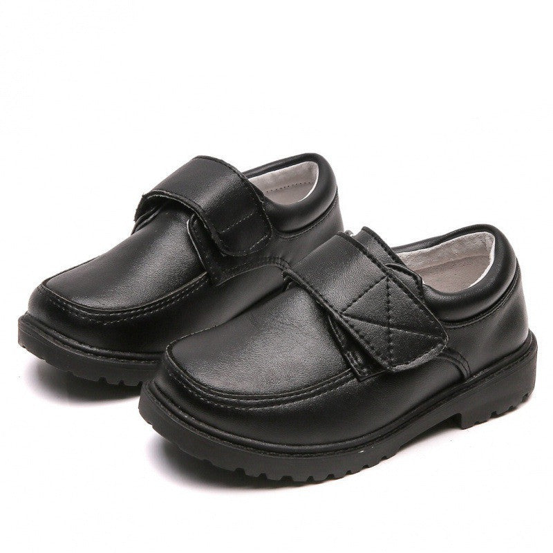 Boys Black British Leather Shoes
