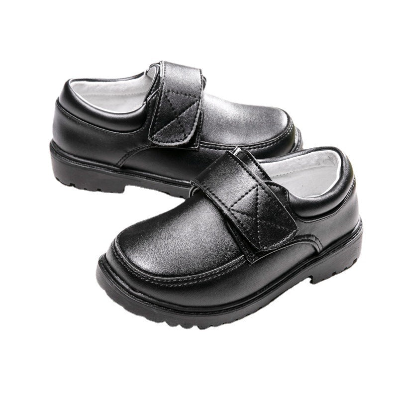 Boys Black British Leather Shoes