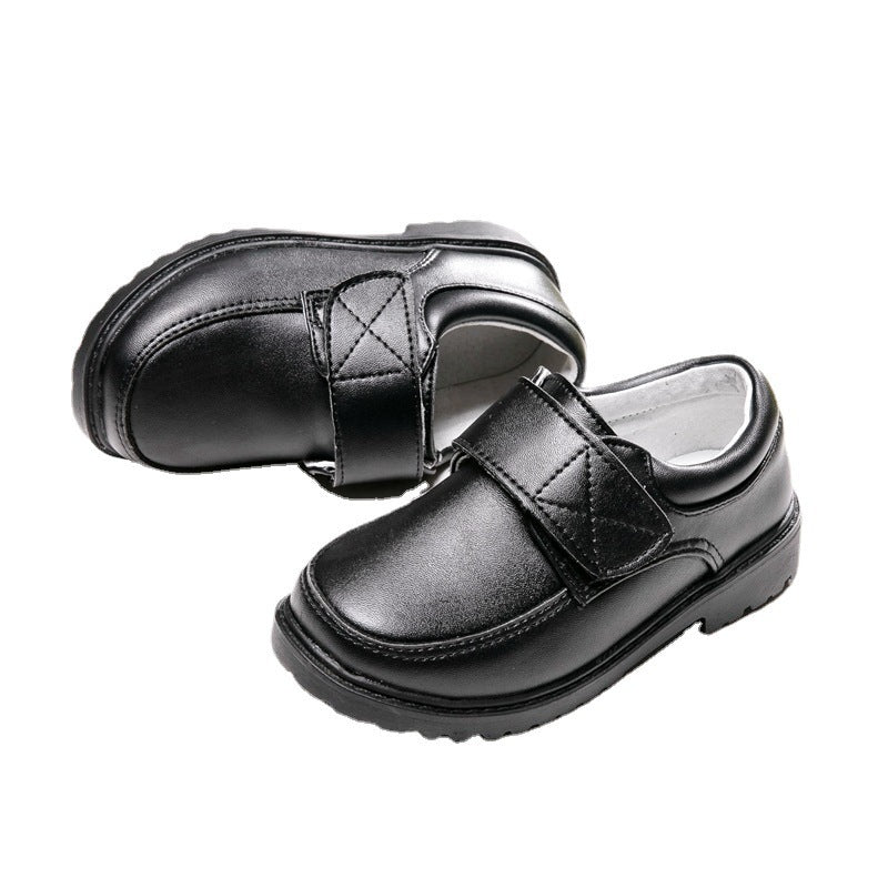 Boys Black British Leather Shoes