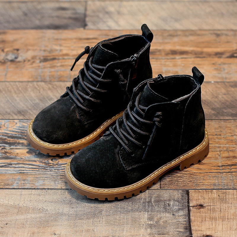 Boys Premium Boots,Children's Classic Boots, Black Army Boots, Summer High Boots