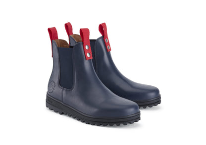 Hugs & Co Womens Busby Navy Blue Leather Chelsea Boot Vibram EU 36-42 product image 2