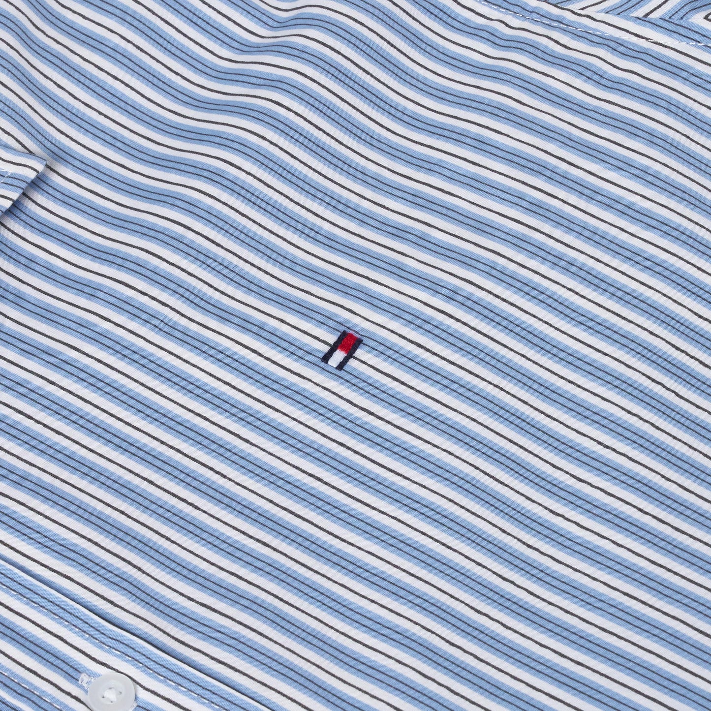 Tommy Hilfiger Men's Striped Fitted Shirt | Dark Blue & Light Blue