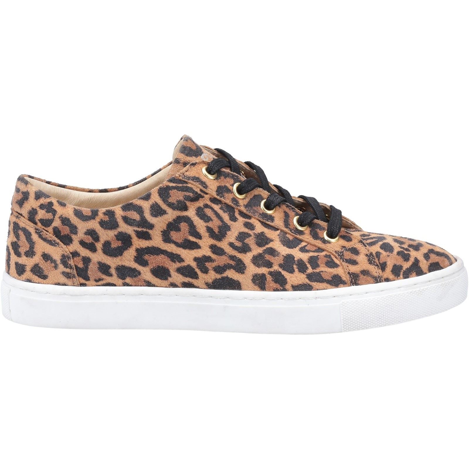 Hush Puppies Tessa Laces Ladies Shoes in Leopard