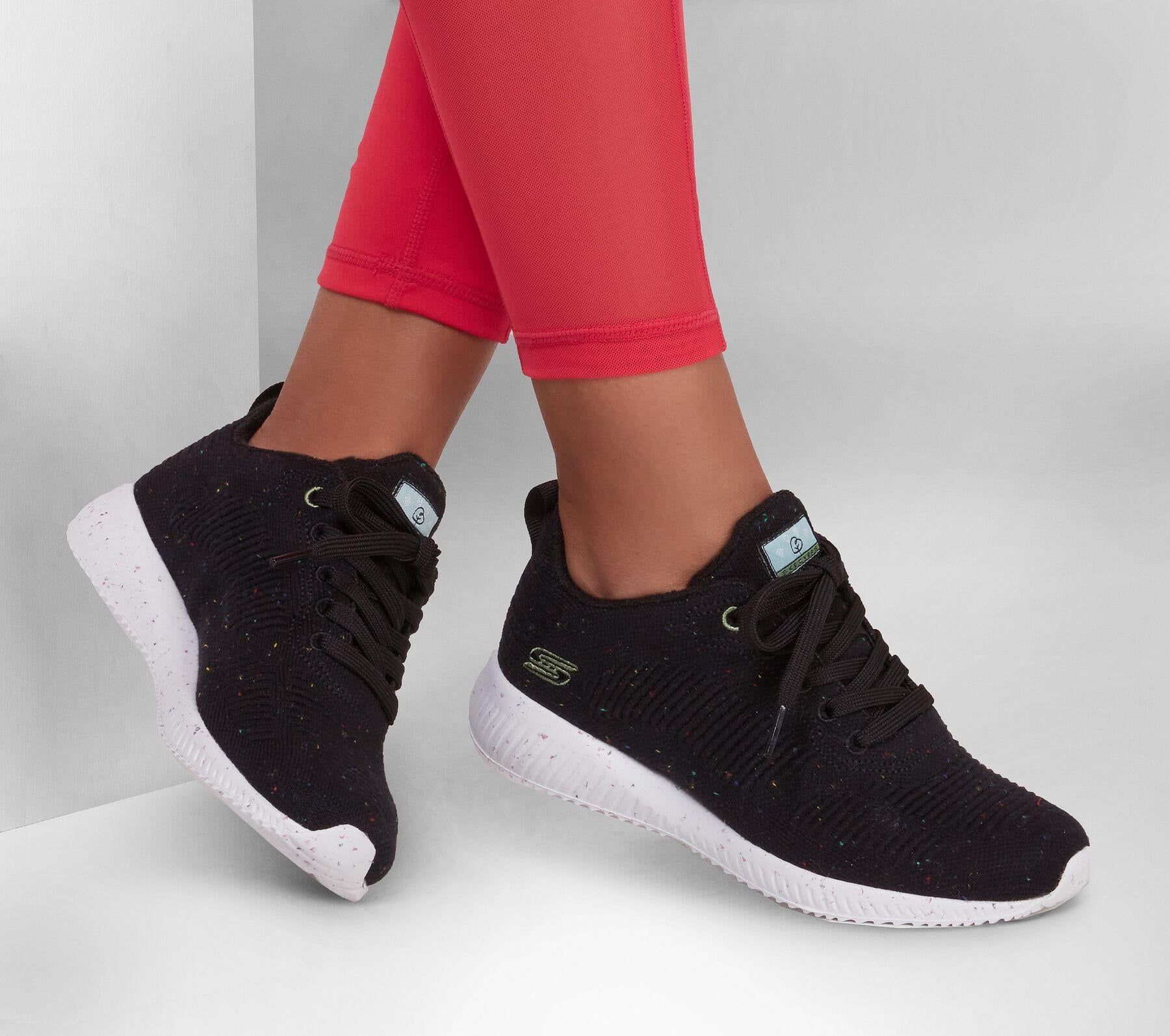 Skechers (GAR117282) Ladies Sports Bobs Squad Reclaim Life Shoes in UK 3 to 8