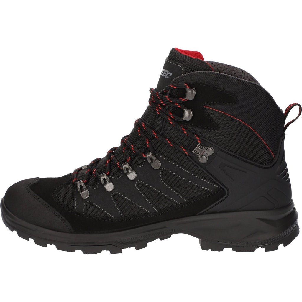 Hi-Tec Men's Clamber Boots in Charcoal/Red 6 to 13