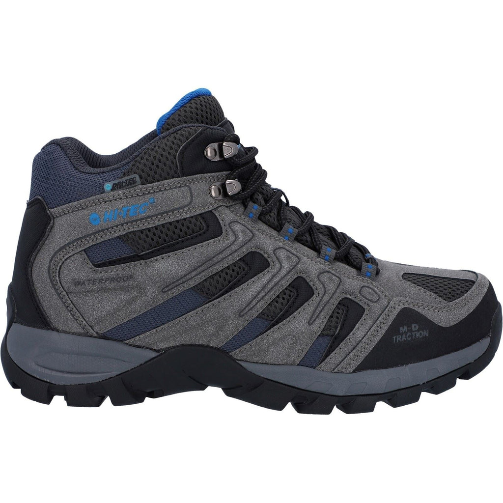 Hi-Tec Men's Torca Mid Boots in Charcoal/Nautical Blue 7 to 13