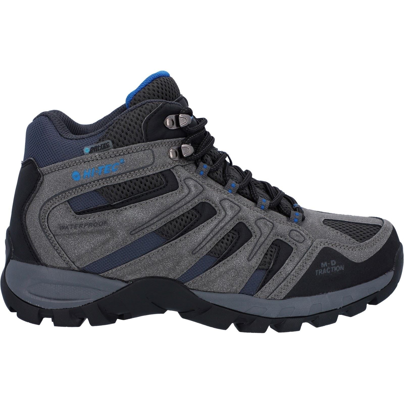 Hi-Tec Men's Torca Mid Boots in Charcoal/Nautical Blue 7 to 13