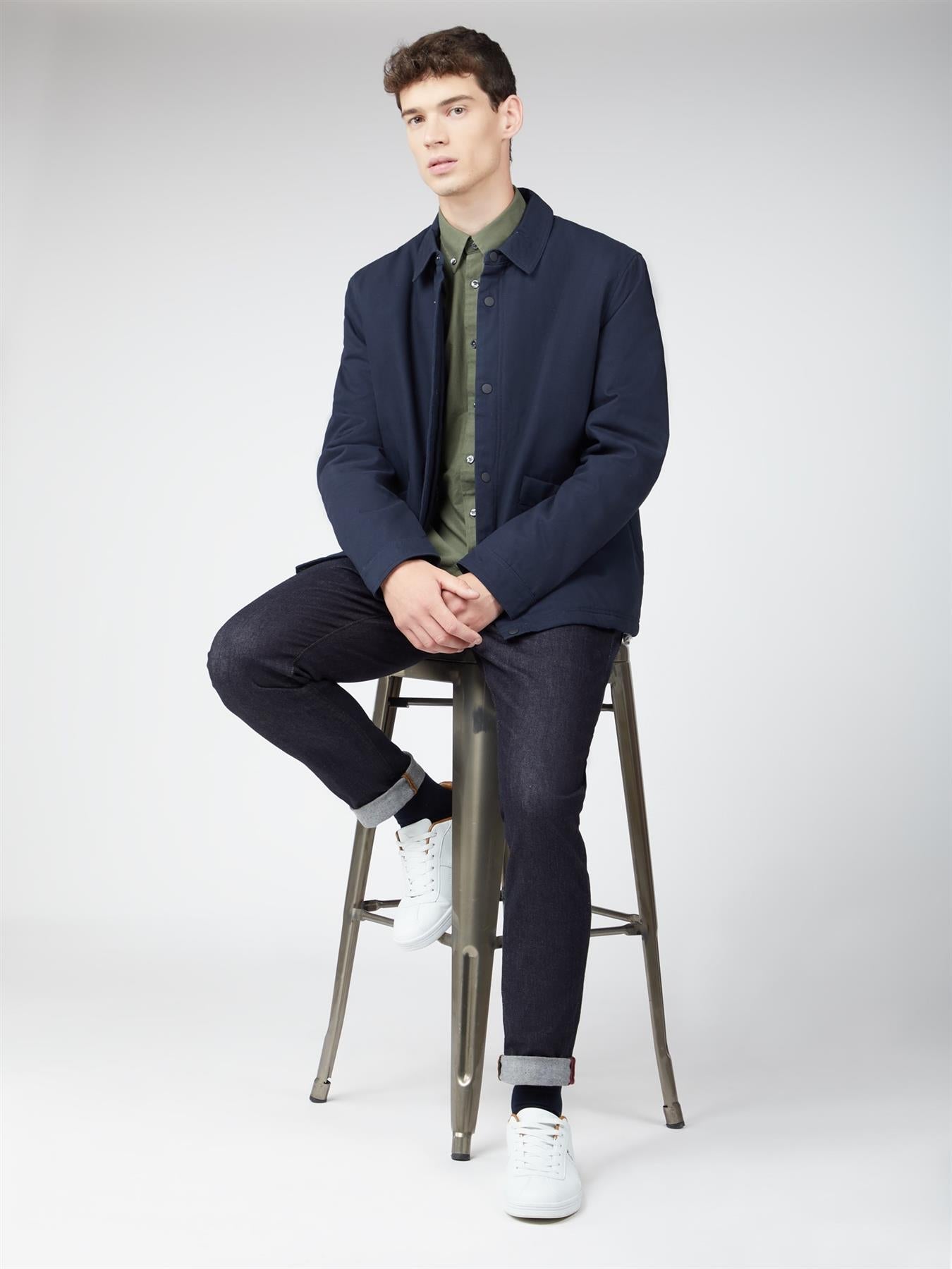 Ben Sherman Mens Big Size Short Sleeve Organic Cotton Oxford Shirt (65095) 2XL-5XL, 4 Colours