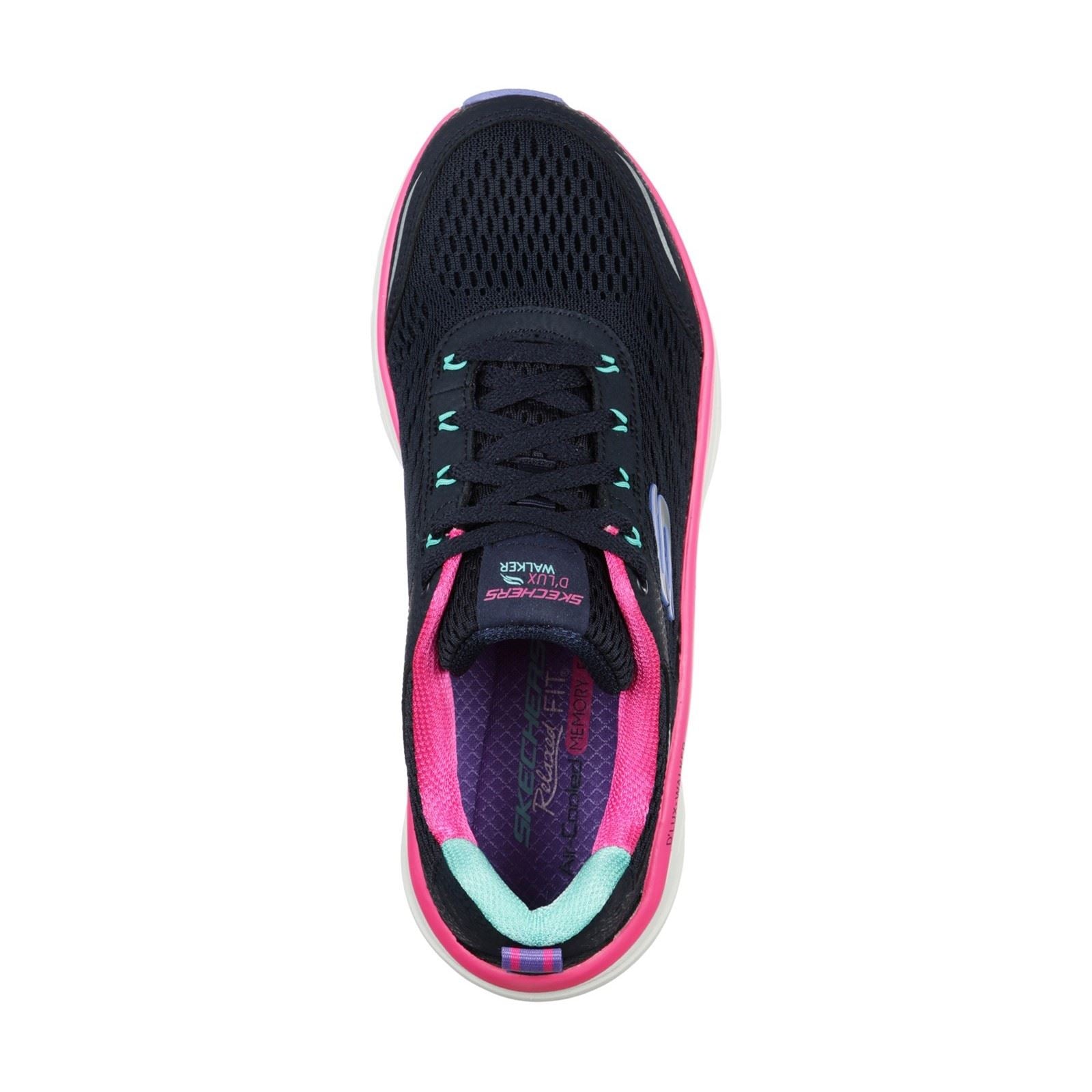 Skechers Relaxed Fit D'Lux Walker Infinite Motion Lace Up Sports Ladies Sports in Navy/Multi