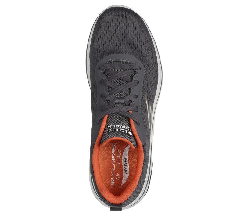 Skechers Go Walk Arch Fit 2.0 - Idyllic Sneaker for Mens (216516) in Charcoal/Orange, 9 to 13