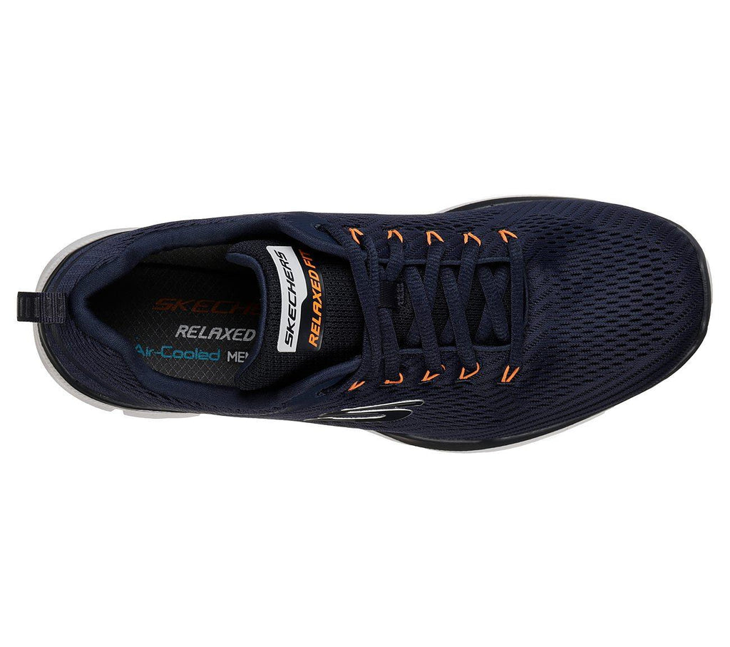 SKECHERS Men's Relaxed Fit-Equalizer 3.0 Track shoe/Trainers in Navy/Orange