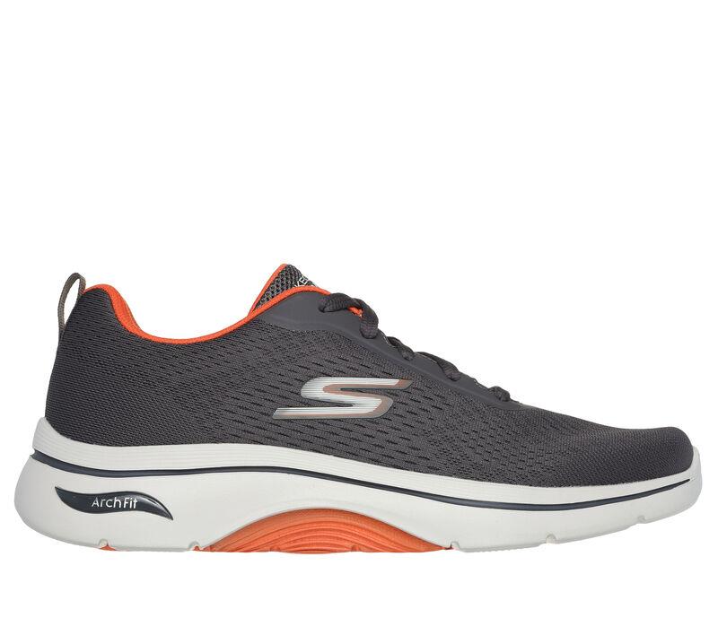 Skechers Go Walk Arch Fit 2.0 - Idyllic Sneaker for Mens (216516) in Charcoal/Orange, 9 to 13