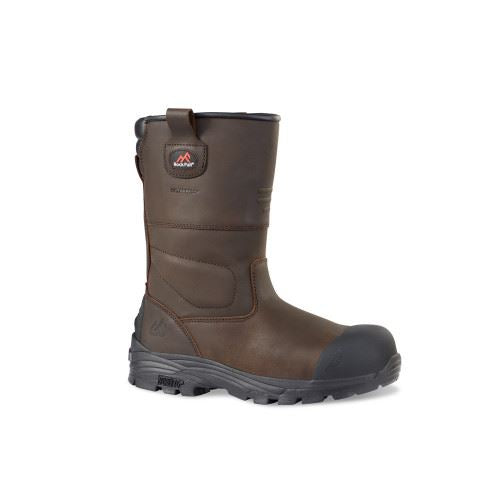 Rock Fall RF70 Texas Waterproof Rigger Safety Boot in 3 to 14, Brown
