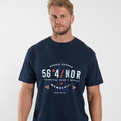 North 56* Men's Premium Cotton Printed Tee Shirt (21120) 2XL-8XL, 2 Colours