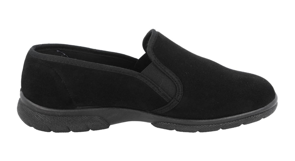 DB Shoes Men's 2V Fit Slip-On Classic Shoes in Black, Sizes 6 to 12
